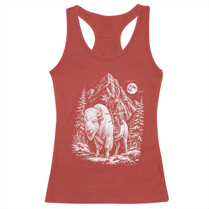 Vintage Native American Bison Rider Racerback Tank Top Indigenous Warrior Graphic TS12 Red Print Your Wear