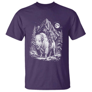 Vintage Native American Bison Rider T Shirt Indigenous Warrior Graphic TS12 Purple Print Your Wear