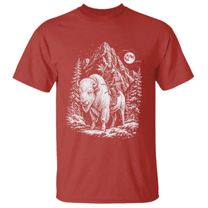Vintage Native American Bison Rider T Shirt Indigenous Warrior Graphic TS12 Red Print Your Wear