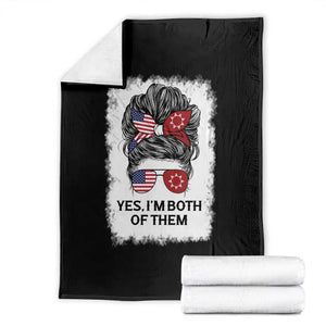 Lakota And American Pride Throw Blanket Im Both Of Them Oglala Native Heritage TS12 Black Print Your Wear