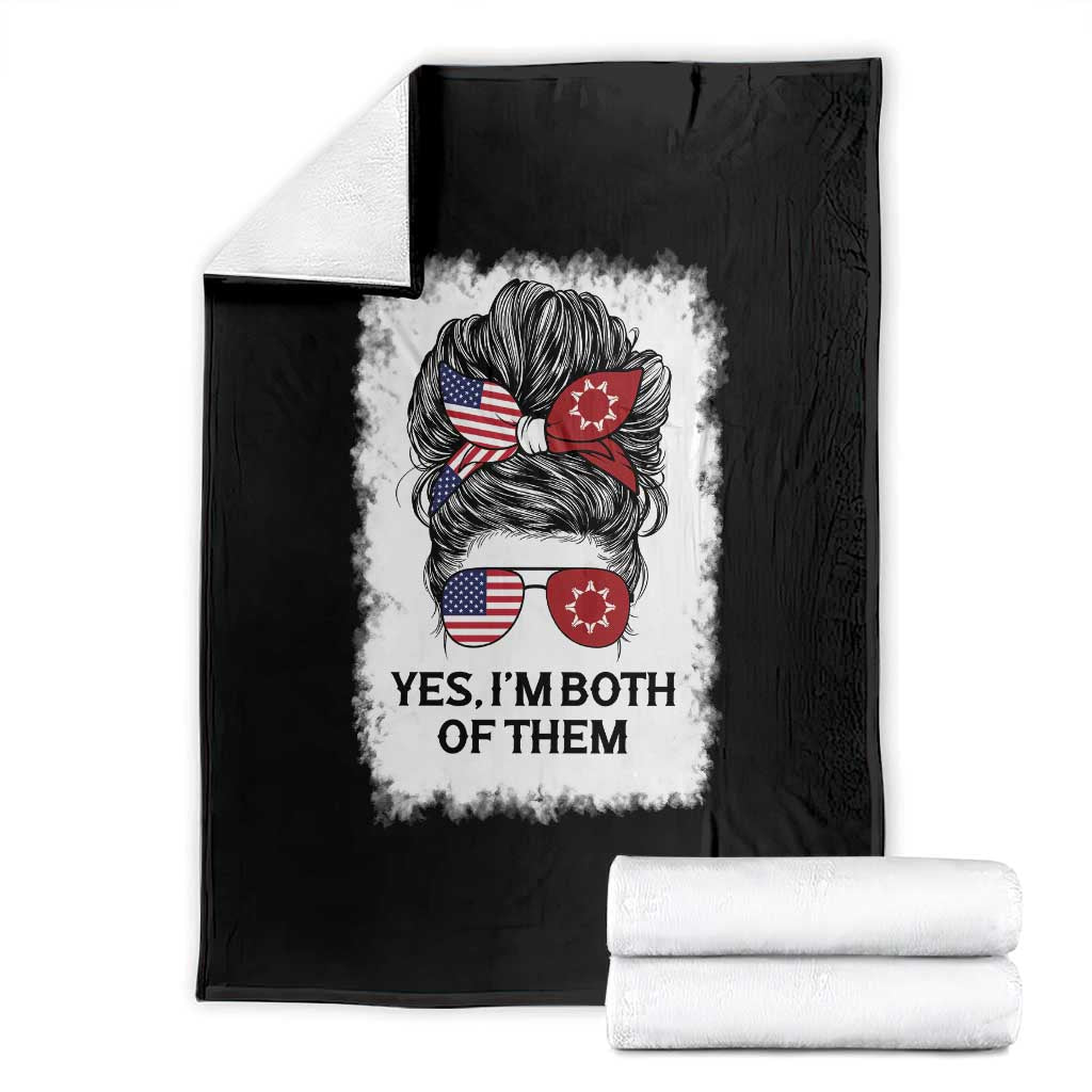 Lakota And American Pride Throw Blanket Im Both Of Them Oglala Native Heritage TS12 Black Print Your Wear