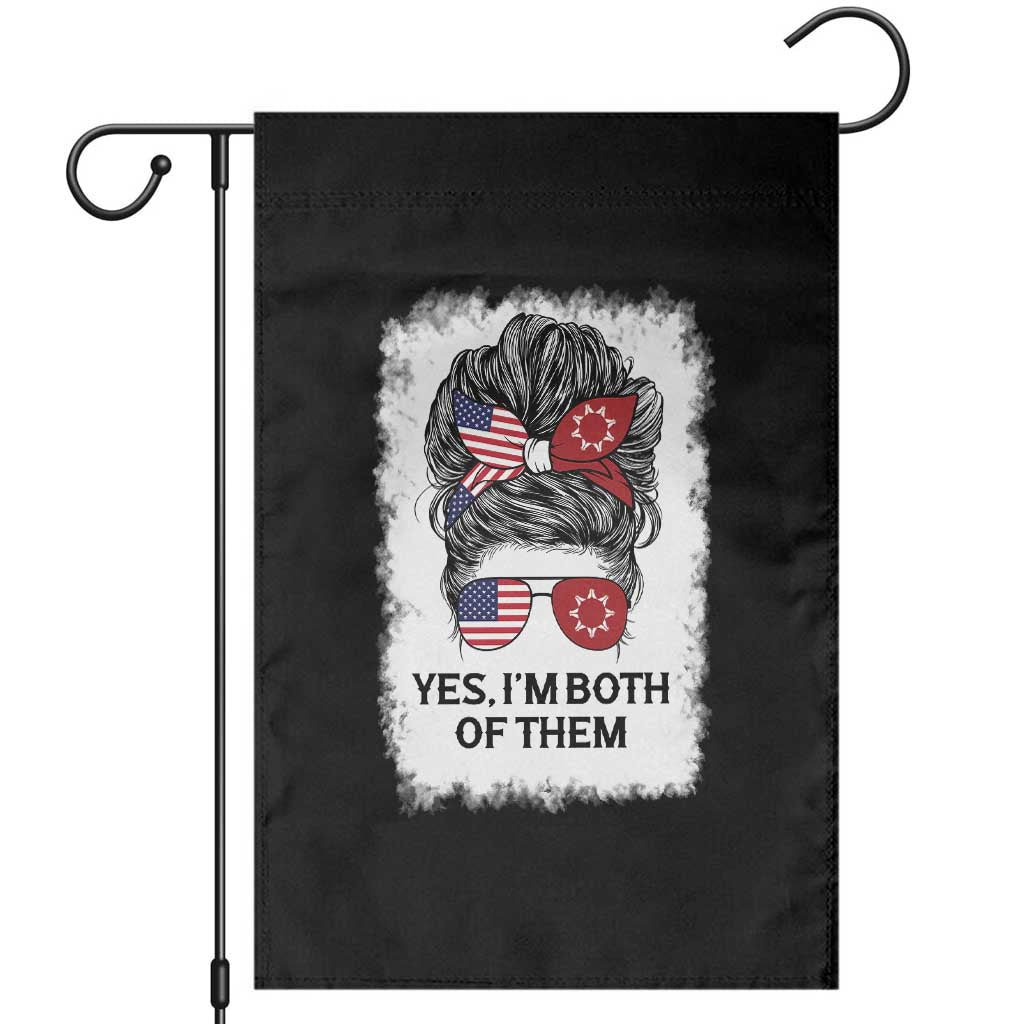 Lakota And American Pride Garden Flag Im Both Of Them Oglala Native Heritage TS12 Black Print Your Wear