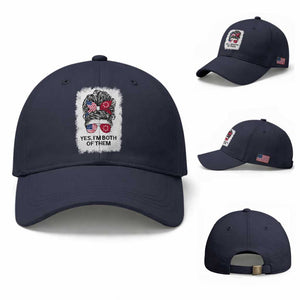 Lakota And American Pride Baseball Cap Im Both Of Them Oglala Native Heritage TS12 Baseball Cap Universal Fit Navy Print Your Wear