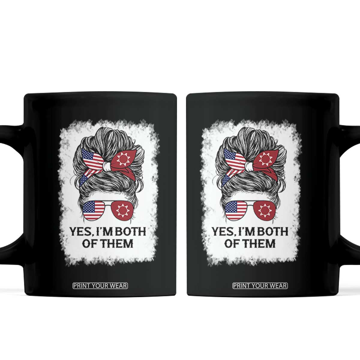Lakota And American Pride Coffee Mug Im Both Of Them Oglala Native Heritage TS12 Black Print Your Wear