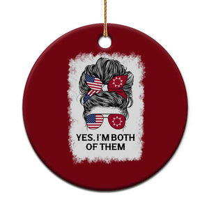 Lakota And American Pride Ceramic Ornament Im Both Of Them Oglala Native Heritage TS12 1pc Red Print Your Wear