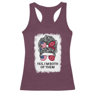 Lakota And American Pride Racerback Tank Top Im Both Of Them Oglala Native Heritage TS12 Maroon Print Your Wear