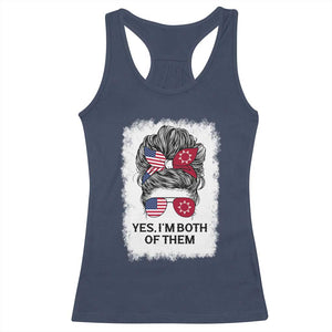 Lakota And American Pride Racerback Tank Top Im Both Of Them Oglala Native Heritage TS12 Navy Print Your Wear