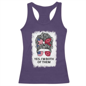 Lakota And American Pride Racerback Tank Top Im Both Of Them Oglala Native Heritage TS12 Purple Print Your Wear