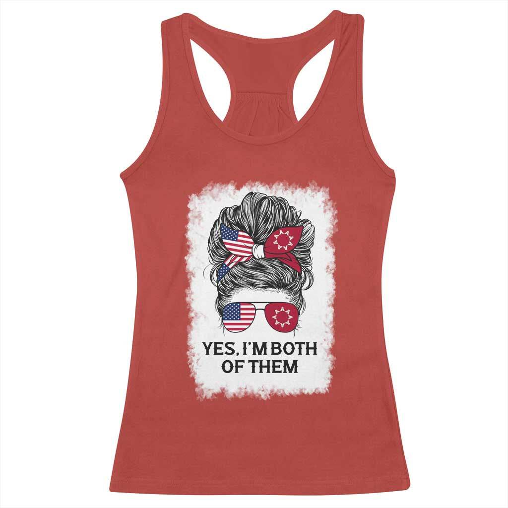 Lakota And American Pride Racerback Tank Top Im Both Of Them Oglala Native Heritage TS12 Red Print Your Wear