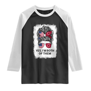 Lakota And American Pride Raglan Shirt Im Both Of Them Oglala Native Heritage TS12 Black White Print Your Wear