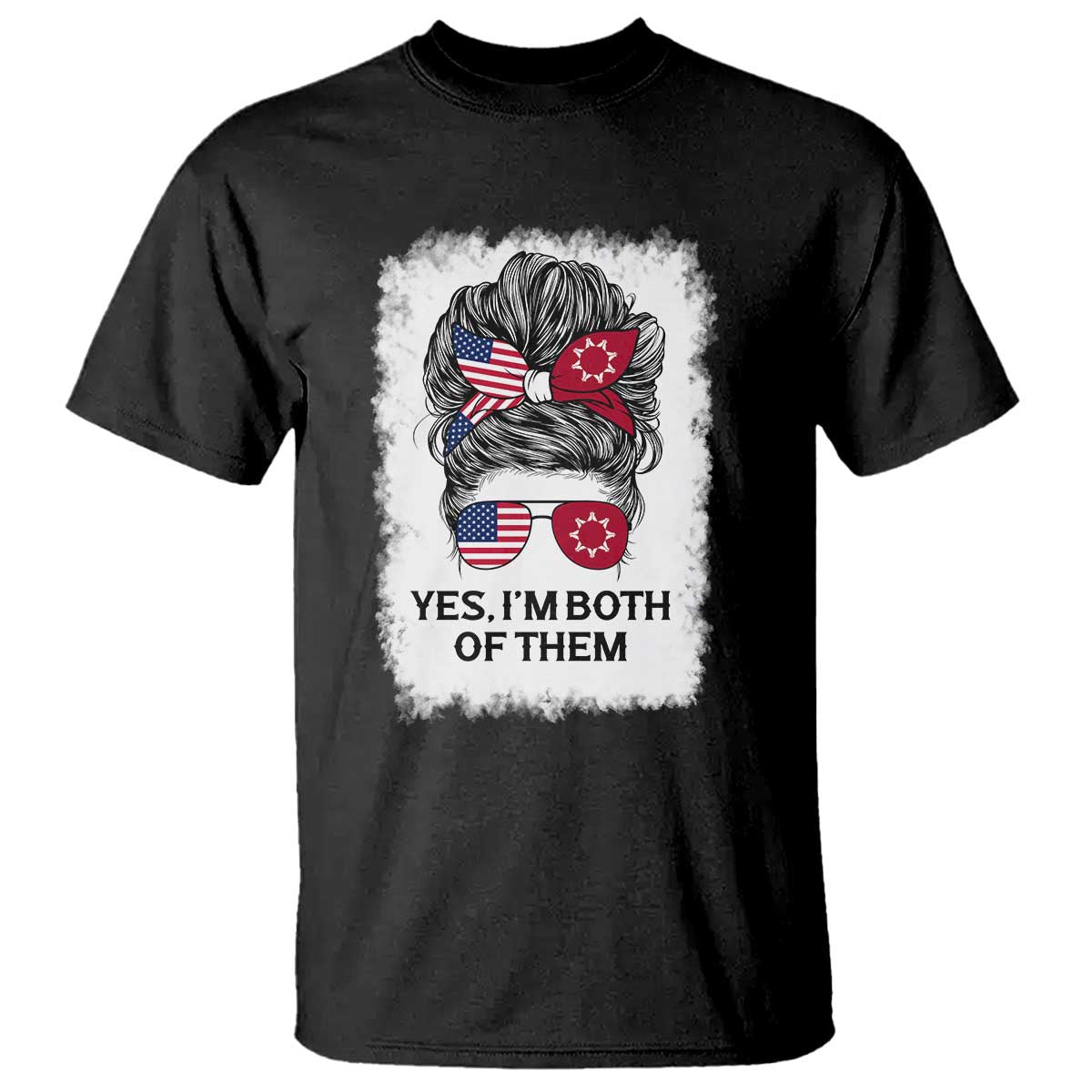 Lakota And American Pride T Shirt Im Both Of Them Oglala Native Heritage TS12 Black Print Your Wear