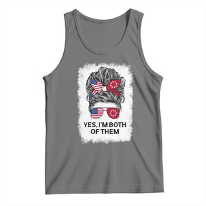 Lakota And American Pride Tank Top Im Both Of Them Oglala Native Heritage TS12 Black Heather Print Your Wear
