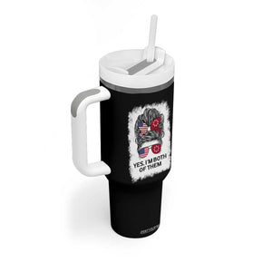 Lakota And American Pride Tumbler With Handle Im Both Of Them Oglala Native Heritage TS12 Print Your Wear