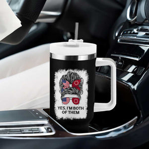 Lakota And American Pride Tumbler With Handle Im Both Of Them Oglala Native Heritage TS12 Print Your Wear