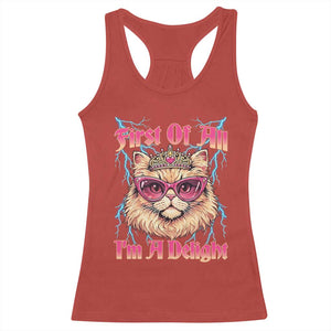 First Of All Im A Delight Racerback Tank Top Geek Princess Cat Gift TS12 Red Print Your Wear