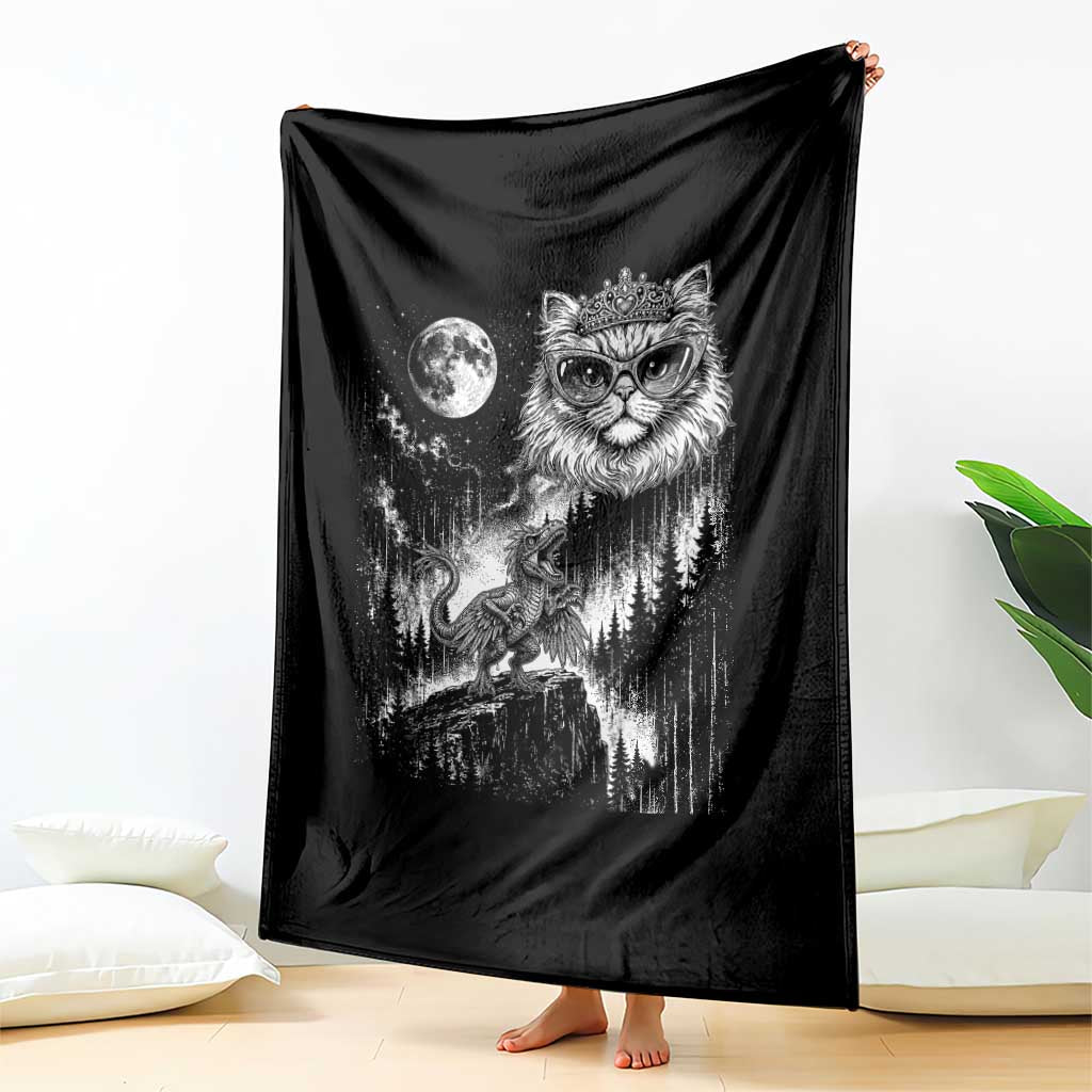 Vintage Geek Princess Cat Throw Blanket Full Moon Engraving Art Gift TS12 Print Your Wear