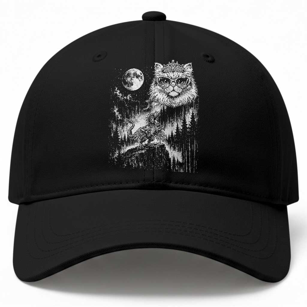 Vintage Geek Princess Cat Baseball Cap Full Moon Engraving Art Gift TS12 Print Your Wear