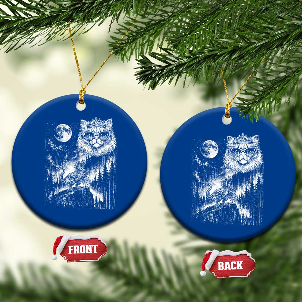 Vintage Geek Princess Cat Ceramic Ornament Full Moon Engraving Art Gift TS12 1pc Blue Print Your Wear