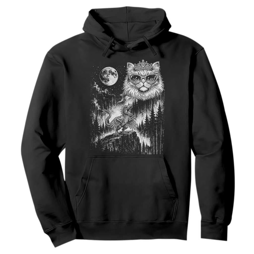Vintage Geek Princess Cat Hoodie Full Moon Engraving Art Gift TS12 Black Print Your Wear