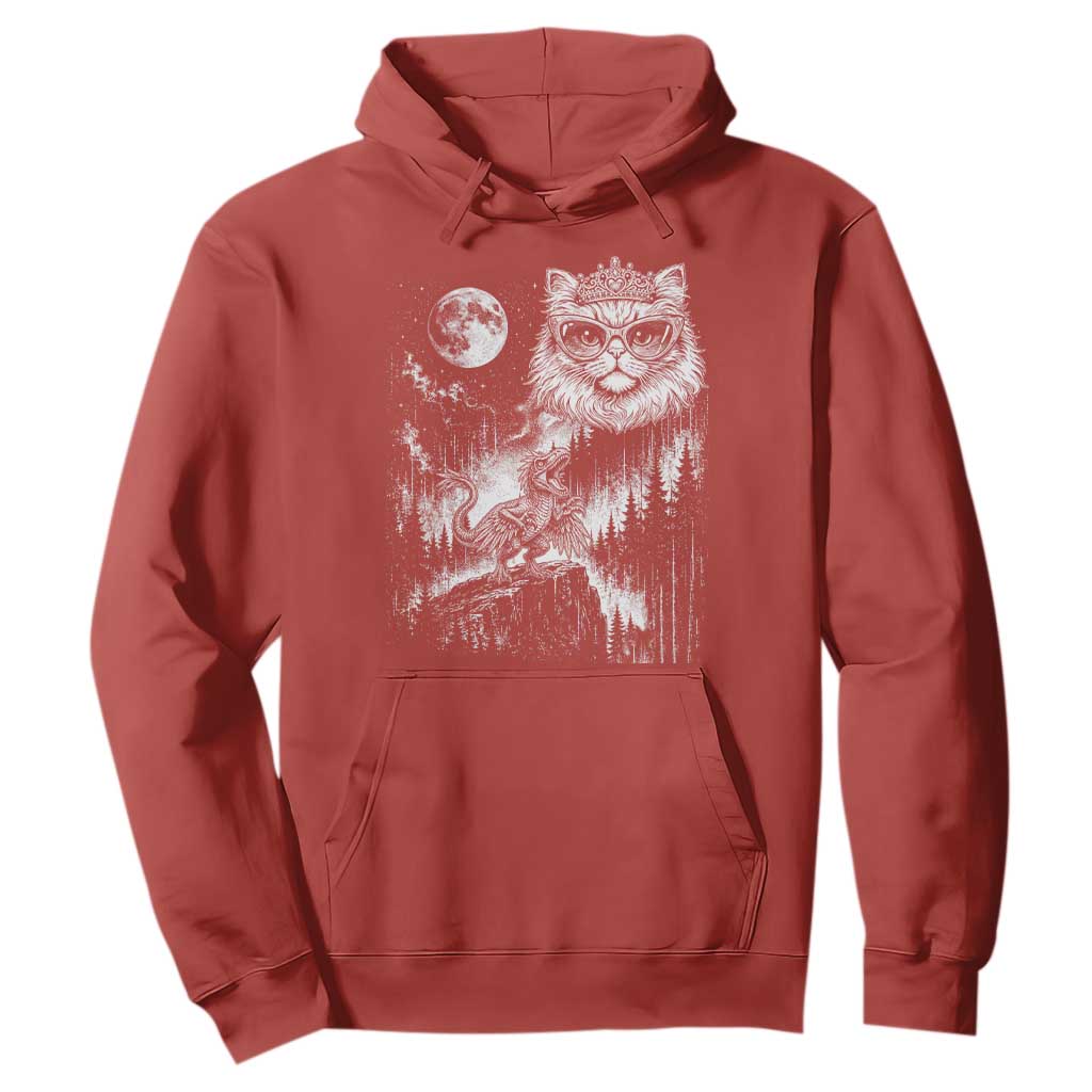 Vintage Geek Princess Cat Hoodie Full Moon Engraving Art Gift TS12 Red Print Your Wear