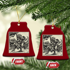 Cool Royal Cat Riding Dinosaur Ceramic Ornament Rock N Roll Engraving Graphic Art TS12 Print Your Wear