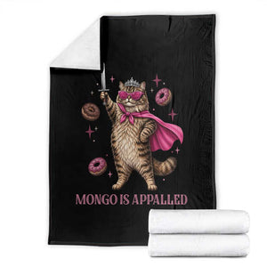 Cute Warrior Princess Cat With Sword Throw Blanket Fantasy Reader Gift TS12 Black Print Your Wear