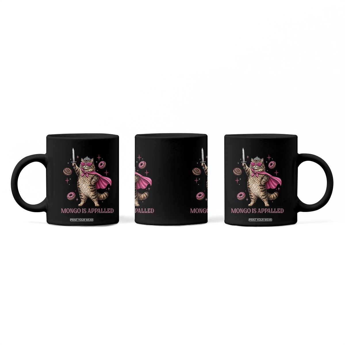 Cute Warrior Princess Cat With Sword Coffee Mug Fantasy Reader Gift TS12 Print Your Wear