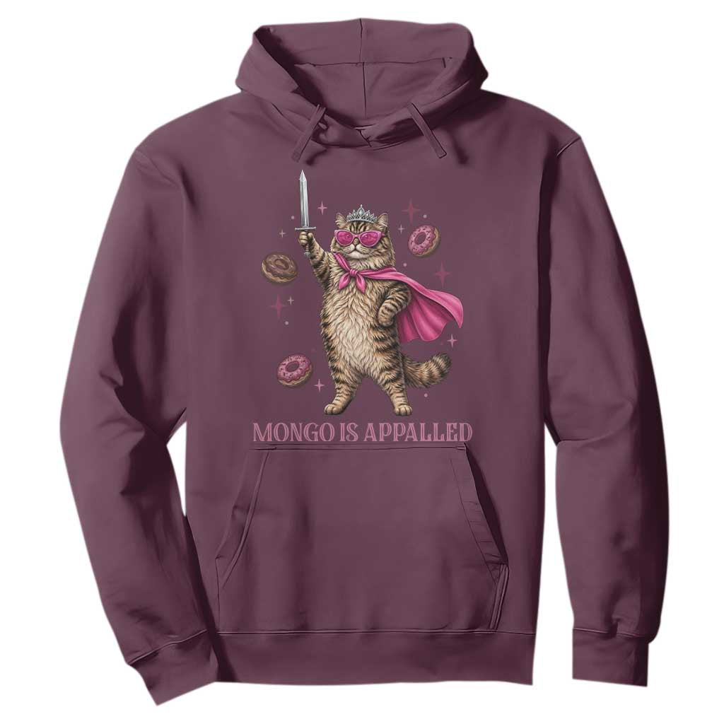 Cute Warrior Princess Cat With Sword Hoodie Fantasy Reader Gift TS12 Maroon Print Your Wear