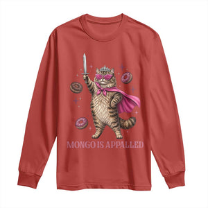 Cute Warrior Princess Cat With Sword Long Sleeve Shirt Fantasy Reader Gift TS12 Red Print Your Wear