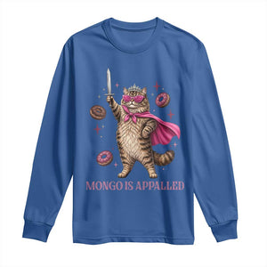 Cute Warrior Princess Cat With Sword Long Sleeve Shirt Fantasy Reader Gift TS12 Royal Blue Print Your Wear