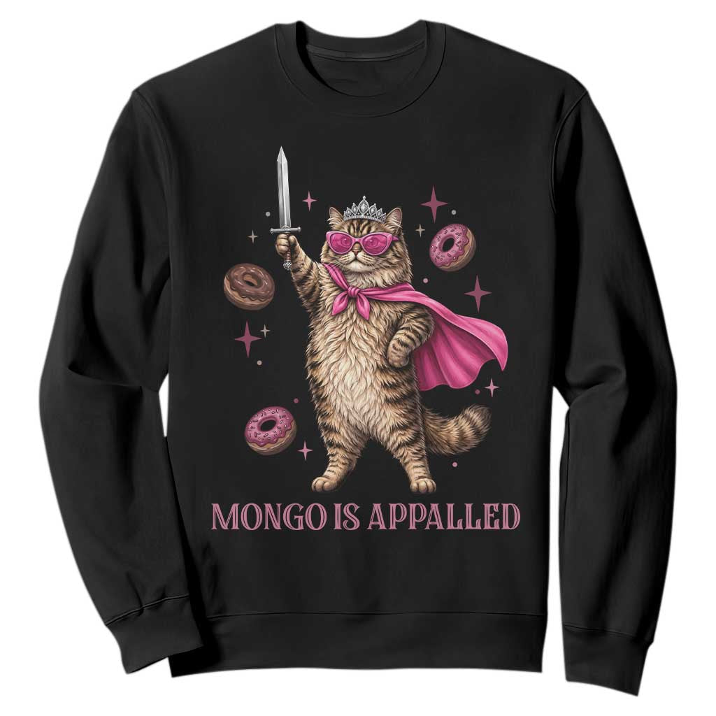 Cute Warrior Princess Cat With Sword Sweatshirt Fantasy Reader Gift TS12 Black Print Your Wear