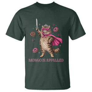 Cute Warrior Princess Cat With Sword T Shirt Fantasy Reader Gift TS12 Dark Forest Green Print Your Wear