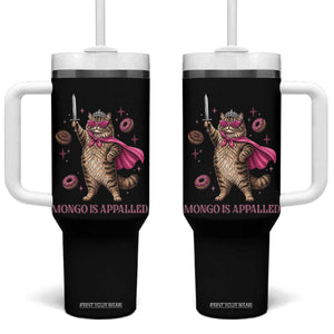 Cute Warrior Princess Cat With Sword Tumbler With Handle Fantasy Reader Gift TS12 One Size: 40 oz Black Print Your Wear