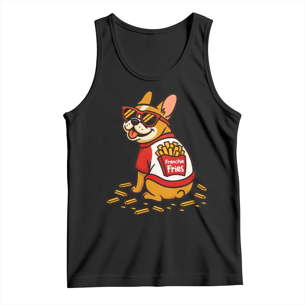 Frenchie Fries Tank Top Funny French Bulldog Lover Gift TS12 Black Print Your Wear