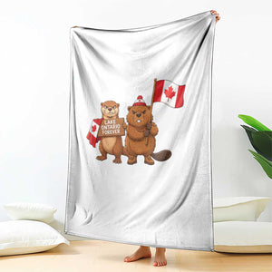 Lake Ontario Forever Otter Beaver Canada Throw Blanket Great Lakes Life