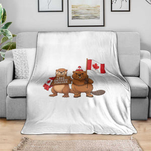 Lake Ontario Forever Otter Beaver Canada Throw Blanket Great Lakes Life