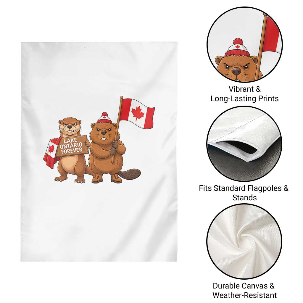 Lake Ontario Forever Otter Beaver Canada Garden Flag Great Lakes Life