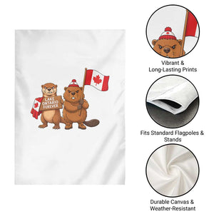 Lake Ontario Forever Otter Beaver Canada Garden Flag Great Lakes Life