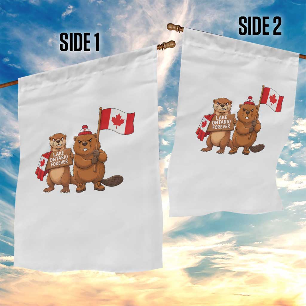 Lake Ontario Forever Otter Beaver Canada Garden Flag Great Lakes Life