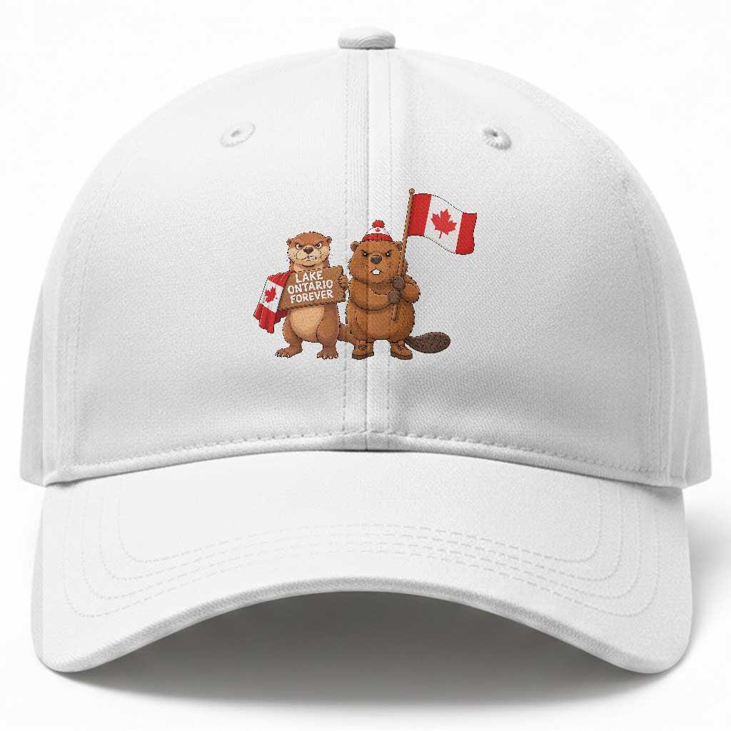 Lake Ontario Forever Otter Beaver Canada Baseball Cap Great Lakes Life