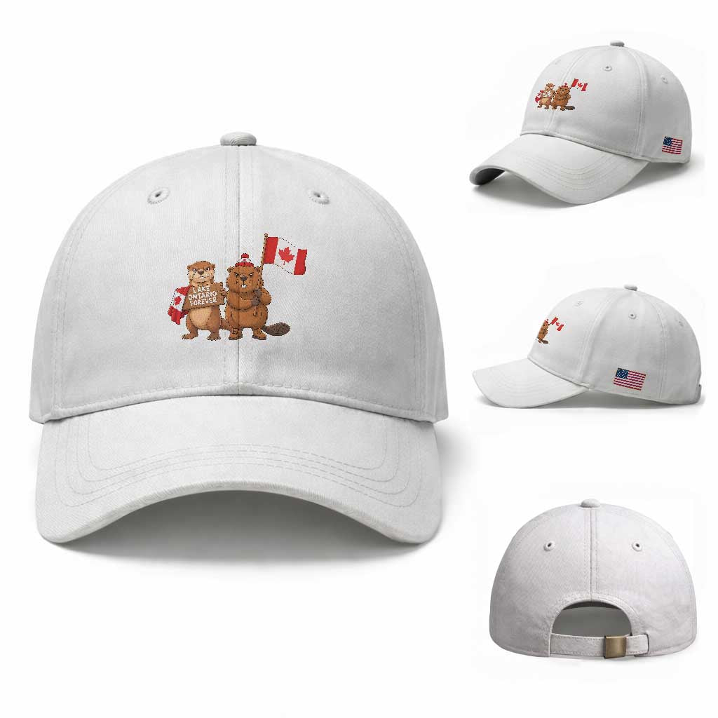 Lake Ontario Forever Otter Beaver Canada Baseball Cap Great Lakes Life