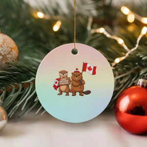 Lake Ontario Forever Otter Beaver Canada Ceramic Ornament Great Lakes Life