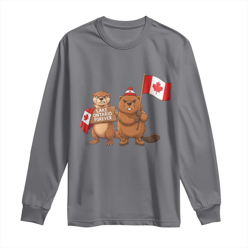 Lake Ontario Forever Otter Beaver Canada Long Sleeve Shirt Great Lakes Life