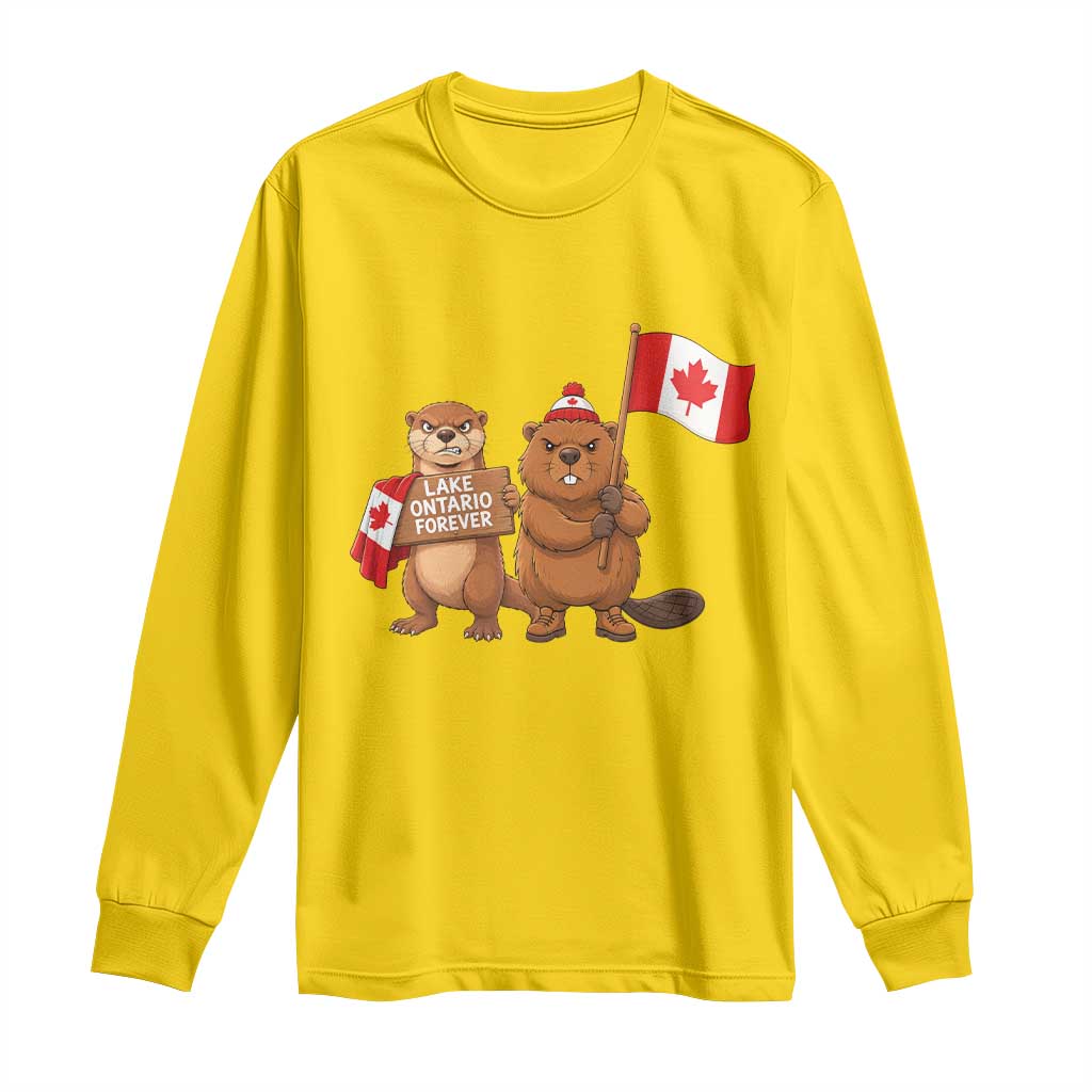 Lake Ontario Forever Otter Beaver Canada Long Sleeve Shirt Great Lakes Life