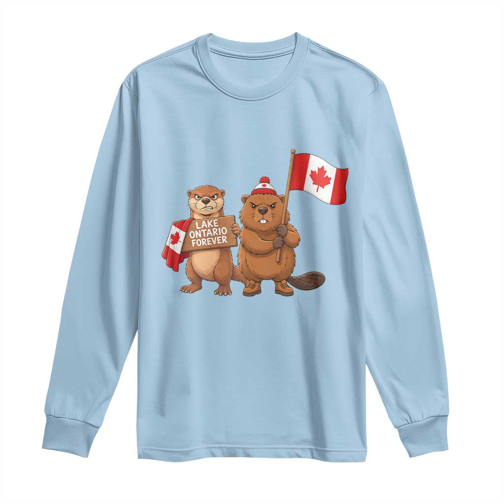 Lake Ontario Forever Otter Beaver Canada Long Sleeve Shirt Great Lakes Life