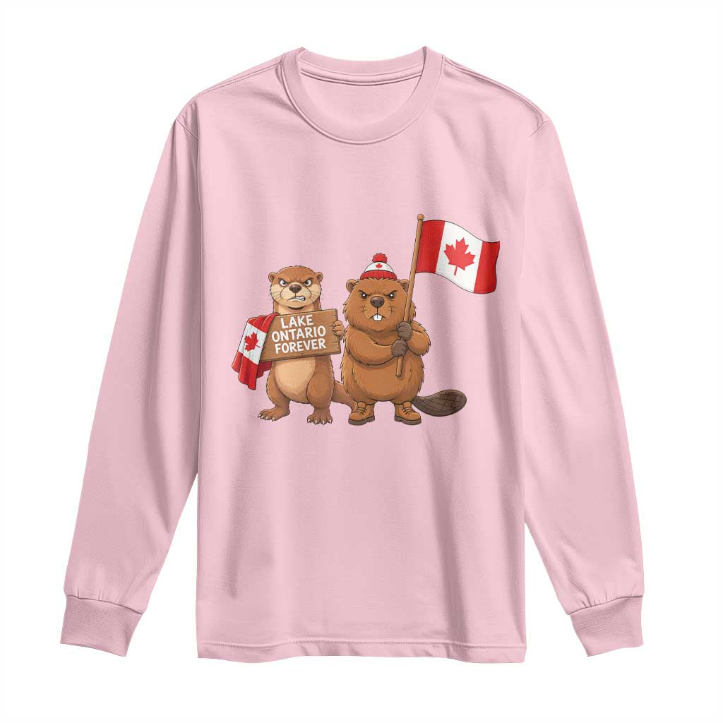 Lake Ontario Forever Otter Beaver Canada Long Sleeve Shirt Great Lakes Life