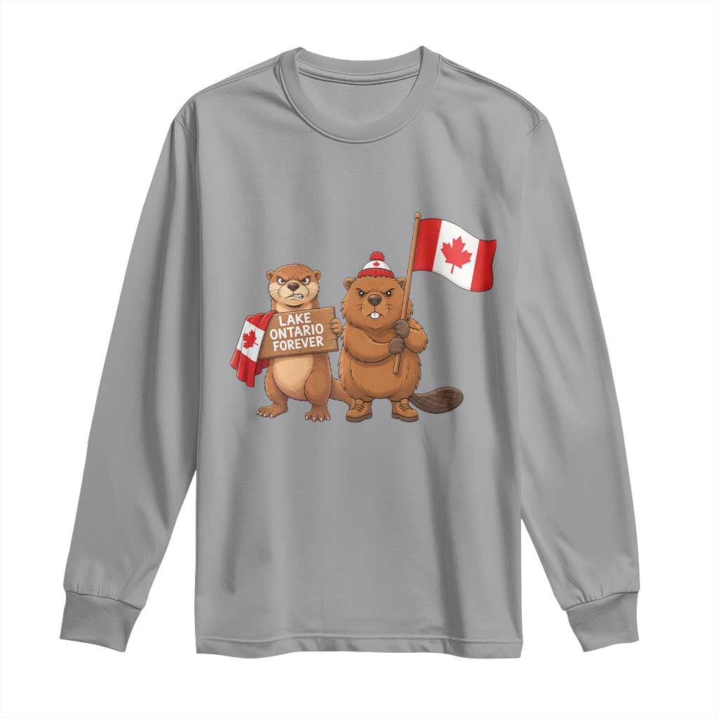 Lake Ontario Forever Otter Beaver Canada Long Sleeve Shirt Great Lakes Life