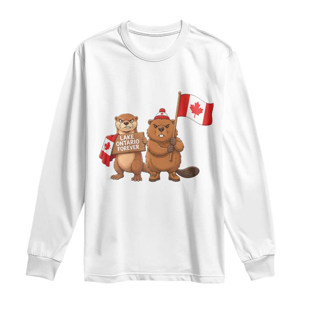 Lake Ontario Forever Otter Beaver Canada Long Sleeve Shirt Great Lakes Life
