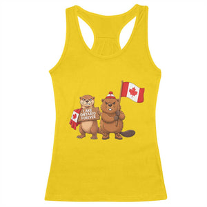 Lake Ontario Forever Otter Beaver Canada Racerback Tank Top Great Lakes Life
