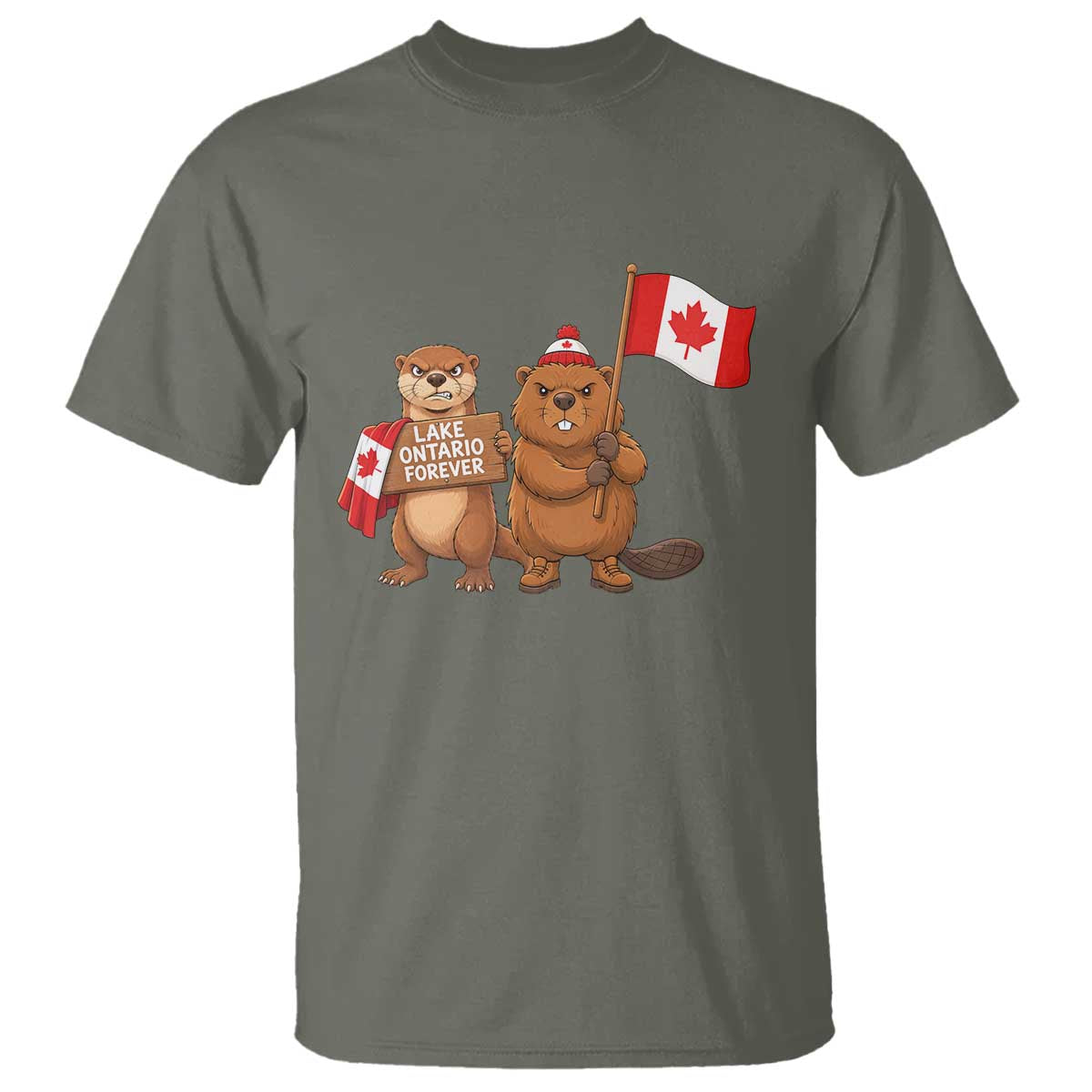 Lake Ontario Forever Otter Beaver Canada T Shirt Great Lakes Life